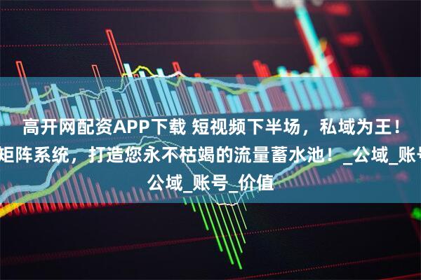 高开网配资APP下载 短视频下半场，私域为王！短视频矩阵系统，打造您永不枯竭的流量蓄水池！_公域_账号_价值